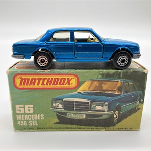Matchbox Lesney No 56, Mercedes 450 SEL, Mint Condition With Original Box, 1979 Collectible Made in England, Matchbox Diecast 1/68