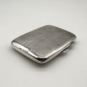 Antique Sterling Silver Cigarette Case 1926 Birmingham Joseph Gloster Ltd Hallmarked