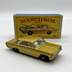 Matchbox Lesney No 36, Opel Diplomat, Mint Condition With Original Box, 1966 Collectible Toy Made in England, Matchbox Diecast 1/71