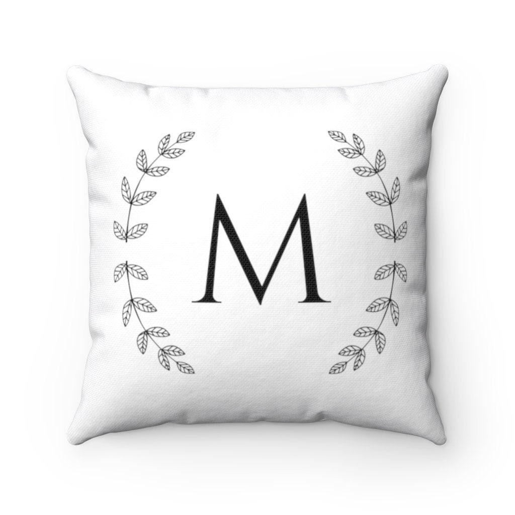 Monogram Pillow Case Cover Personalized Monogram Pillow Case Etsy