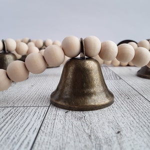 Christmas Bell Garland, Fireplace Garland, Christmas Garland for Mantel, Swiss Cowbells,Cowbell, Scandi Christmas Decor, Mantel Decor, Bells