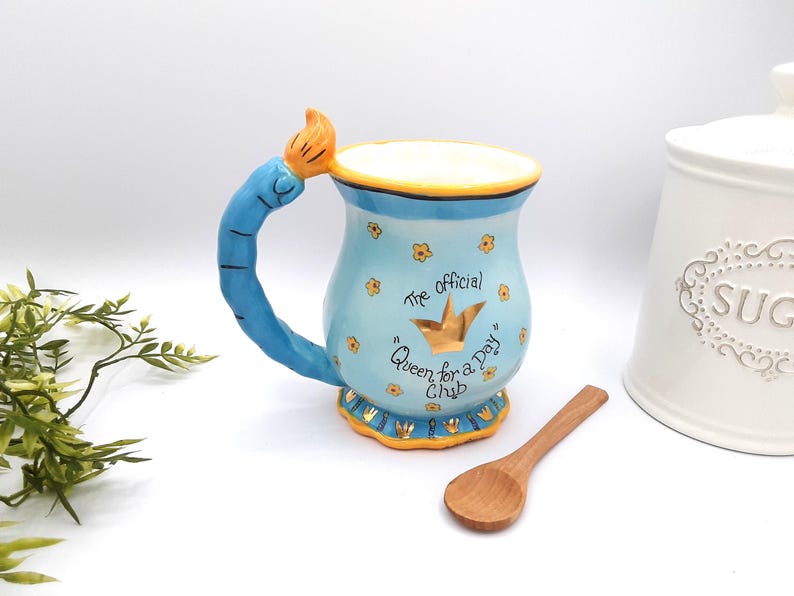 Blue Sky Clayworks Beach Dog Mugs
