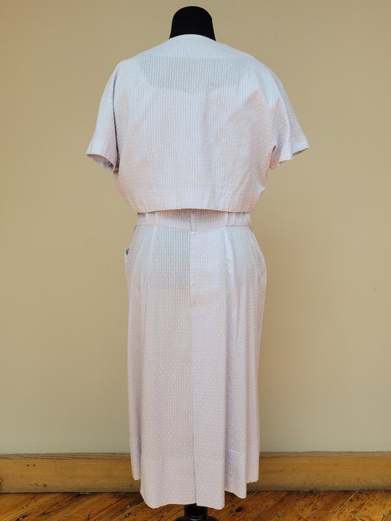 1950s Pretty Lightweight Cotton Dress and Shrug S… - image 4