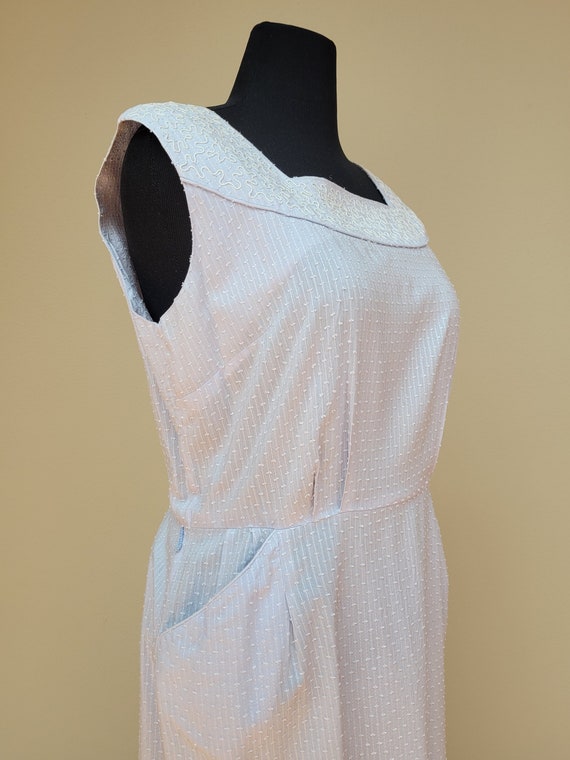 1950s Pretty Lightweight Cotton Dress and Shrug S… - image 7