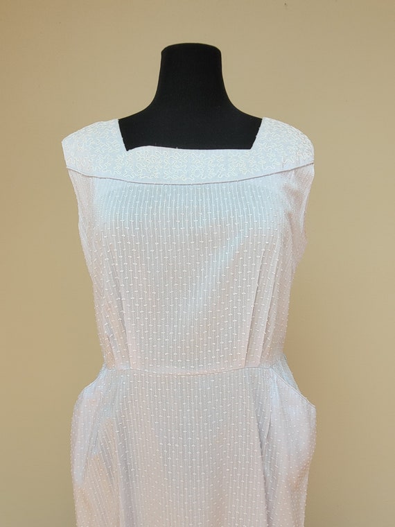 1950s Pretty Lightweight Cotton Dress and Shrug S… - image 6