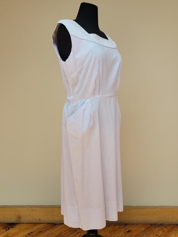 1950s Pretty Lightweight Cotton Dress and Shrug S… - image 2