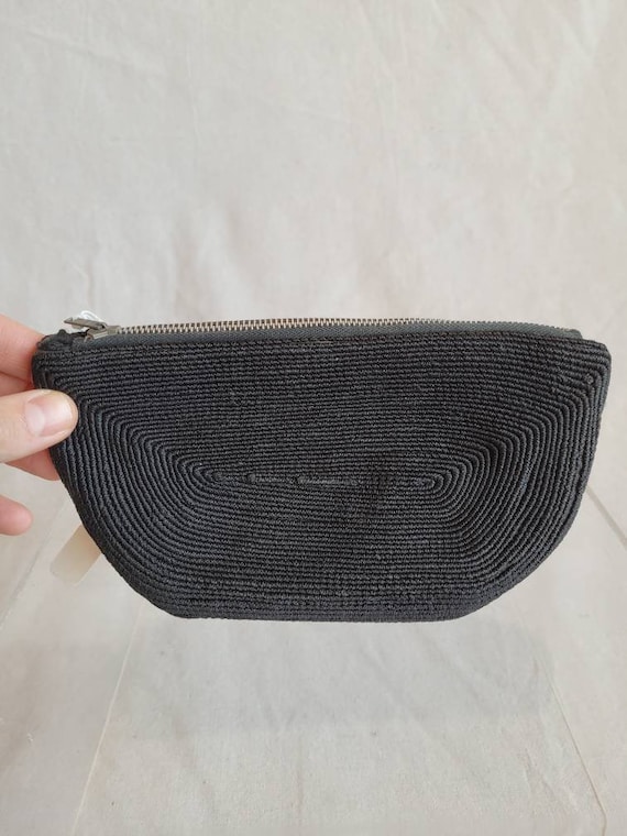 1940s Black Soutache Braid Clutch - image 1