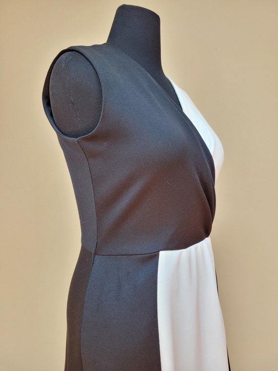 1960s Mod Knit B&W Midi-Length Dress - image 5
