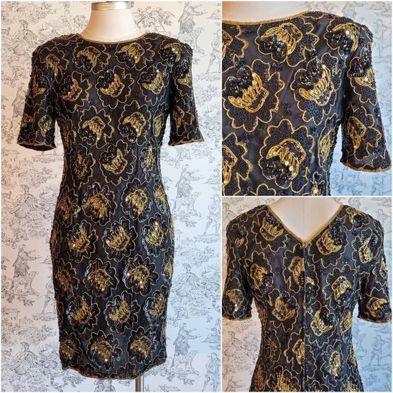 1990s Sequin Bodycon Party Dress