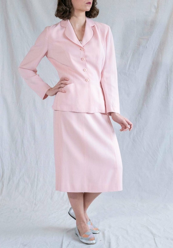 1940s Light Pink Wool Suit - Excellent Condition