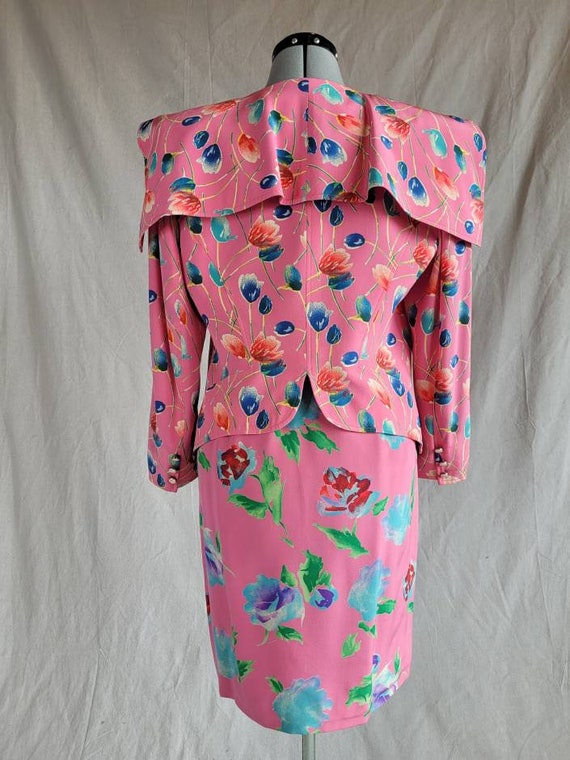 1980s 'Ungaro' Mixed Floral Print Italian Suit - image 3