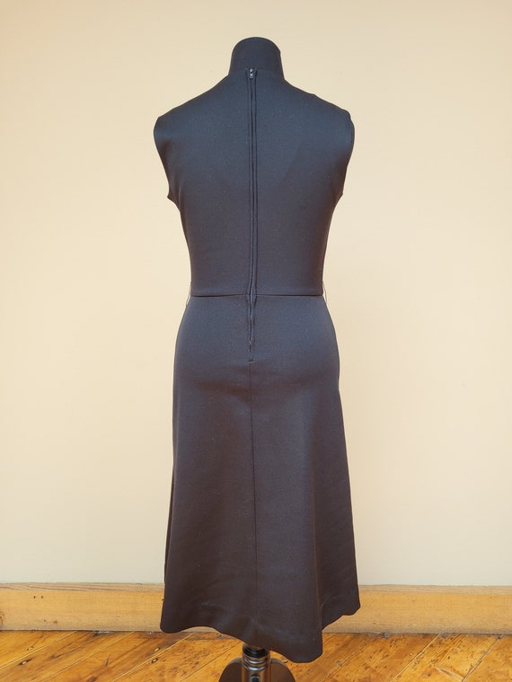 1960s Mod Knit B&W Midi-Length Dress - image 3
