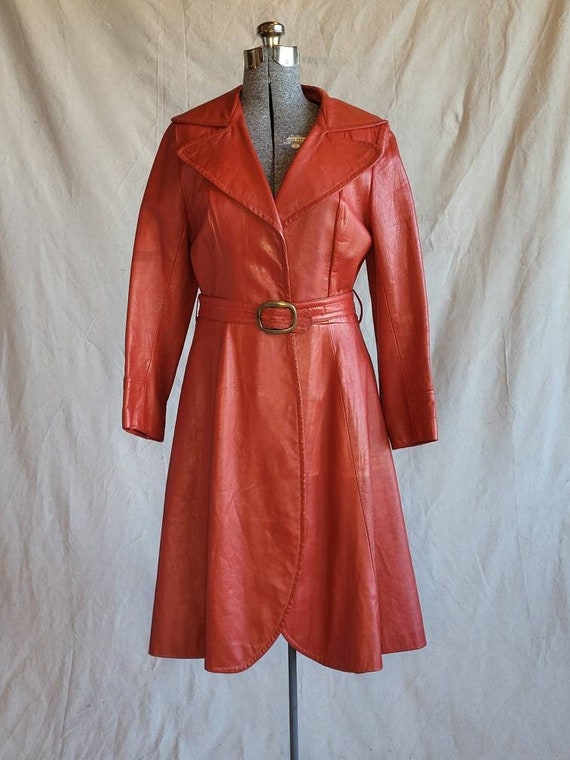 70s leather trench coat - Gem 70s leather trench coat - Gem