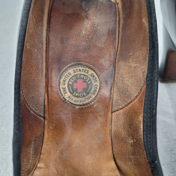 1940s WWII 'United States Shoe Corp' Black Leathe… - image 7