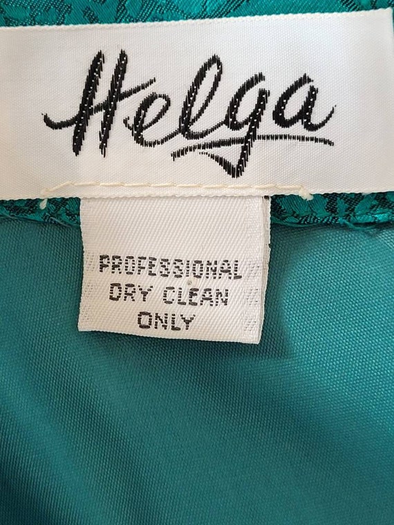 1980s Helga Elegant Emerald Green Beautifully Dra… - image 8