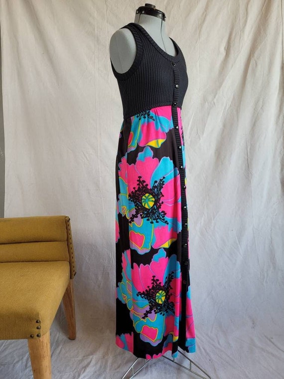 1970s 'editions' Boho Floral Print Maxi Dress | Etsy