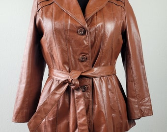1970s 'Wilson's' Belted Leather Jacket
