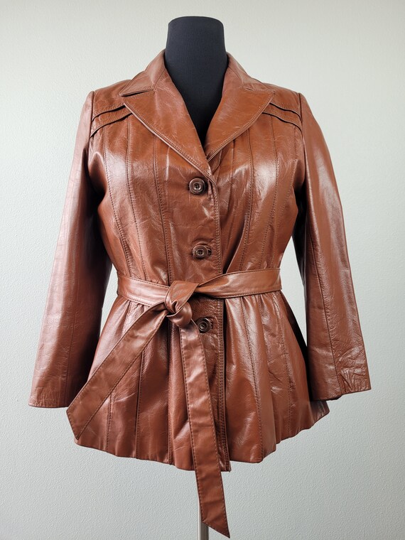 Vintage Belted Leather Jacket