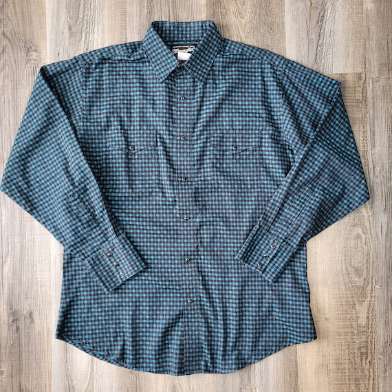 1990s 'Wrangler' Pearl Snap Western Shirt - image 1