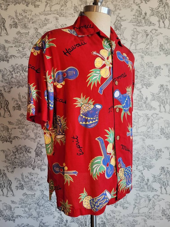 1990s 'Esprit De Corp.' Men's Hawaiian  Shirt