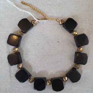 Vintage black bakelite necklace