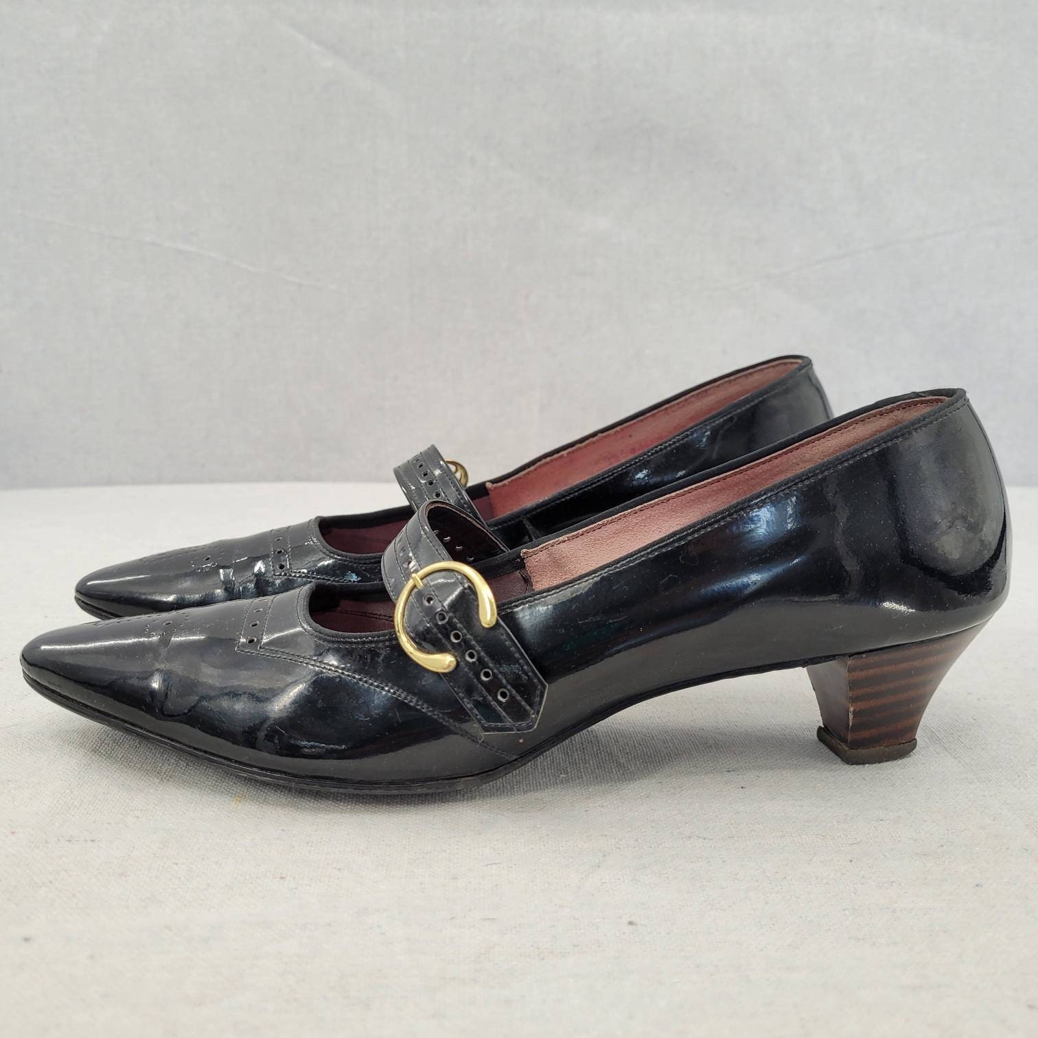 1970s Patent Leather Mary Jane Heels - Etsy