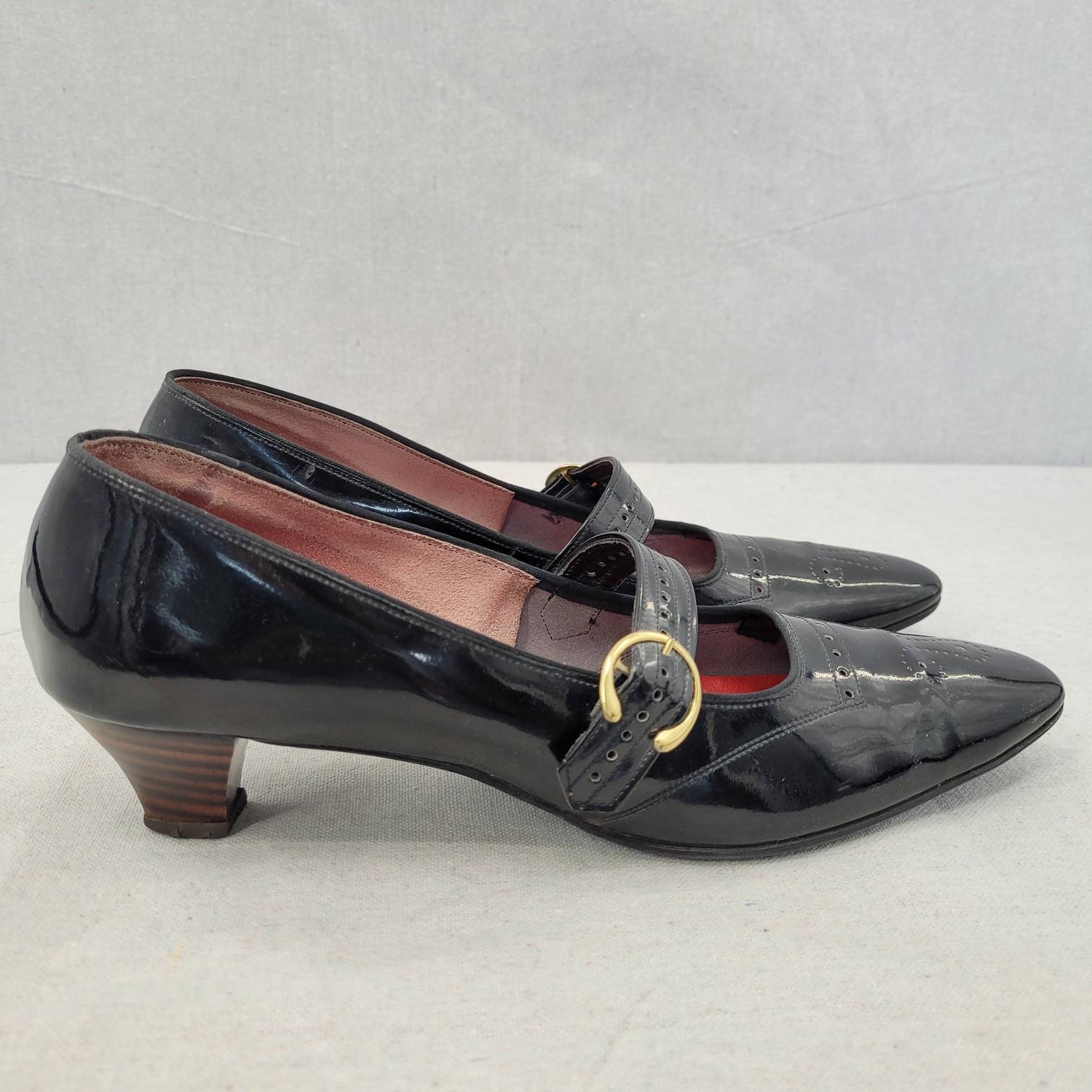 1970s Patent Leather Mary Jane Heels - Etsy