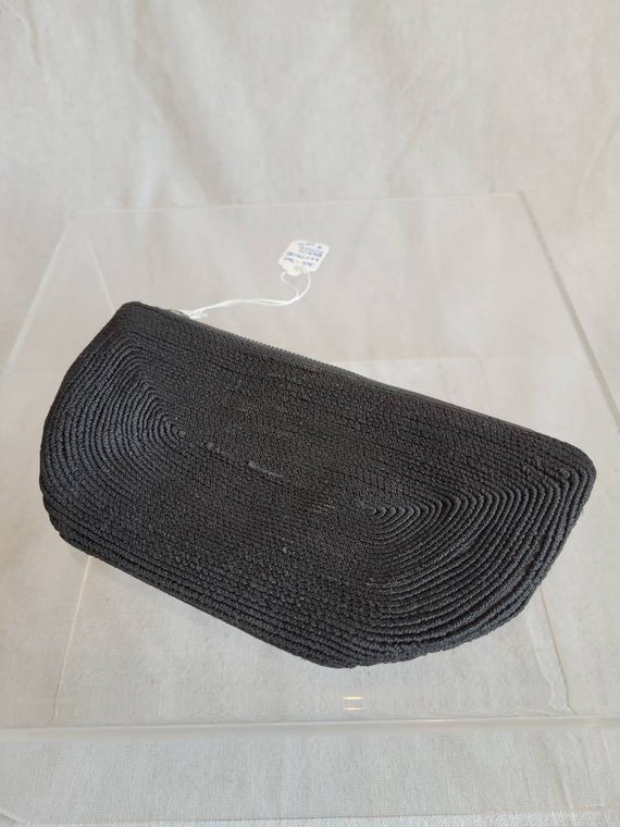 1940s Black Soutache Braid Clutch - image 2