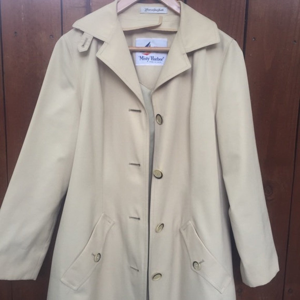 Vintage Misty Harbor Allweather Rain Coat Raincoat Tan Beige Etsy
