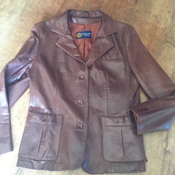 Vintage Leather Winners Circle Fashions Blazer Jac