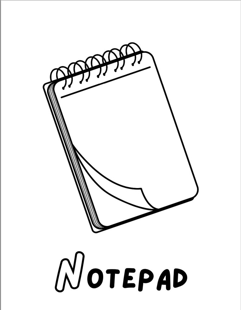 ABC Coloring Book, Alphabet Coloring, White Alphabet Coloring Book