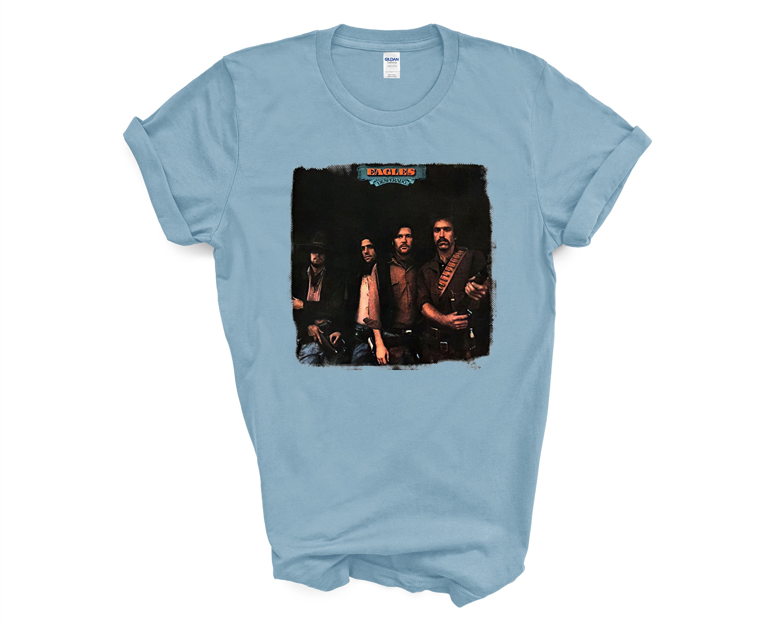 Mens Eagles Desperado White Short Sleeve TShirt Concert Etsy