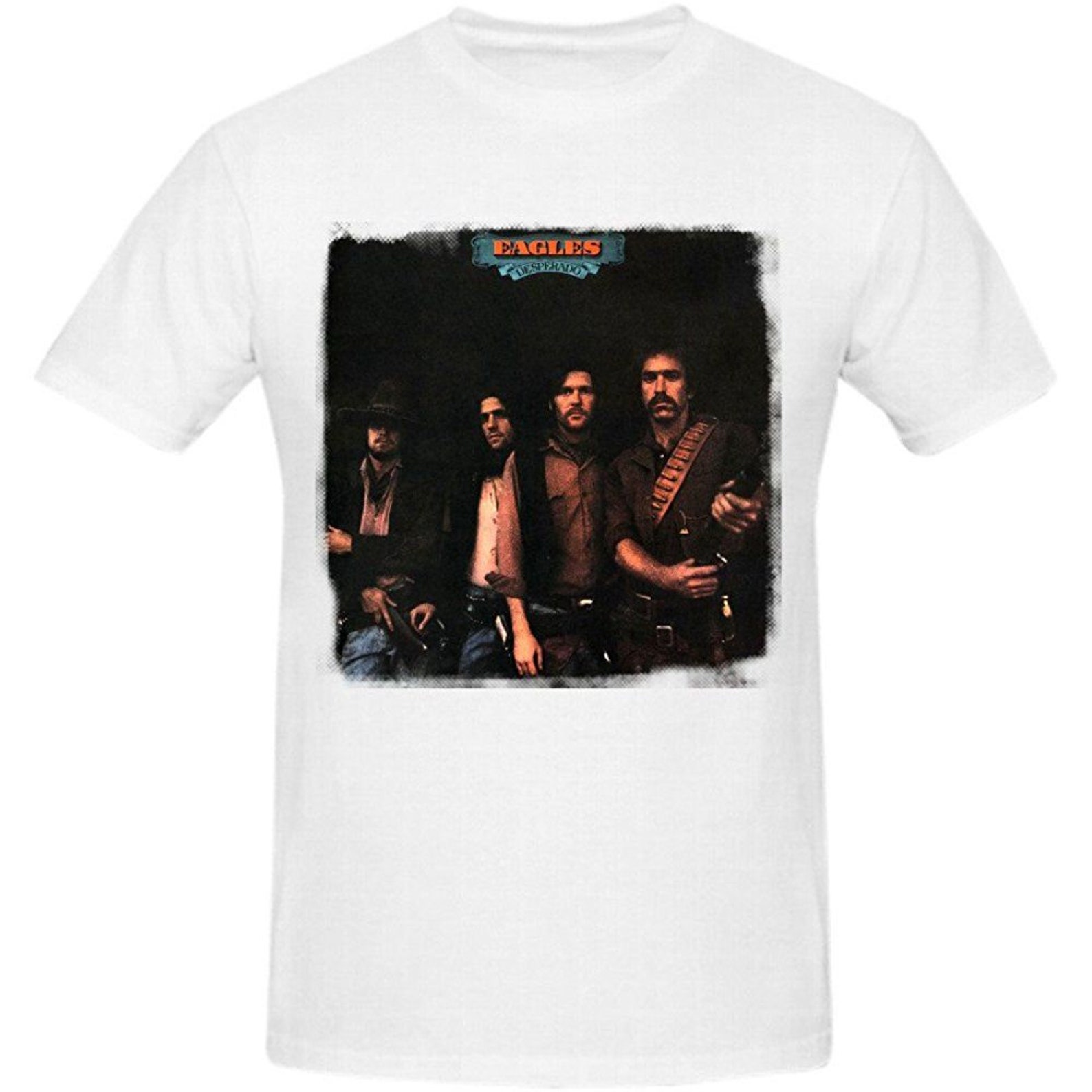 Mens Eagles Desperado White Short Sleeve TShirt Concert Etsy