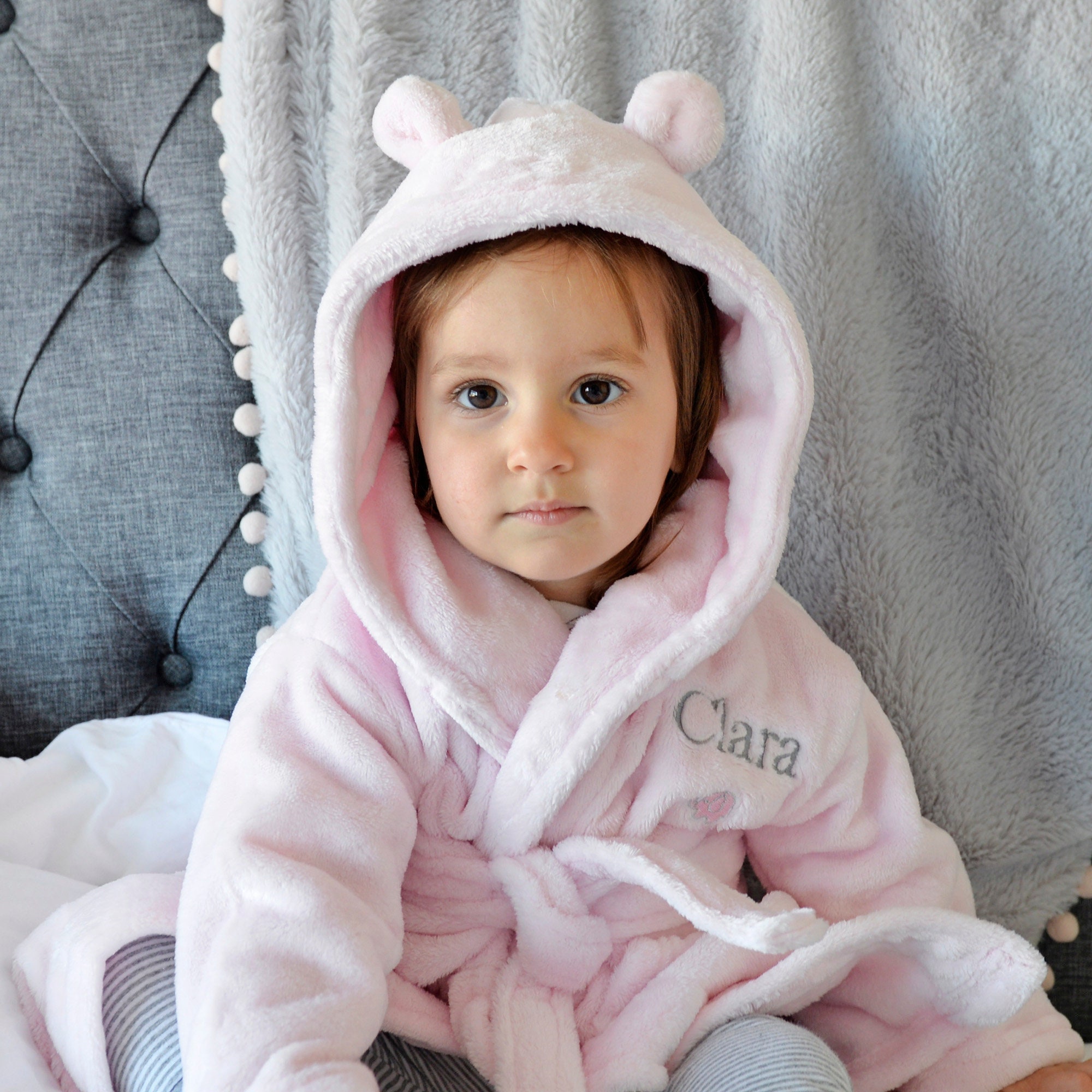 personalised pink dressing gown
