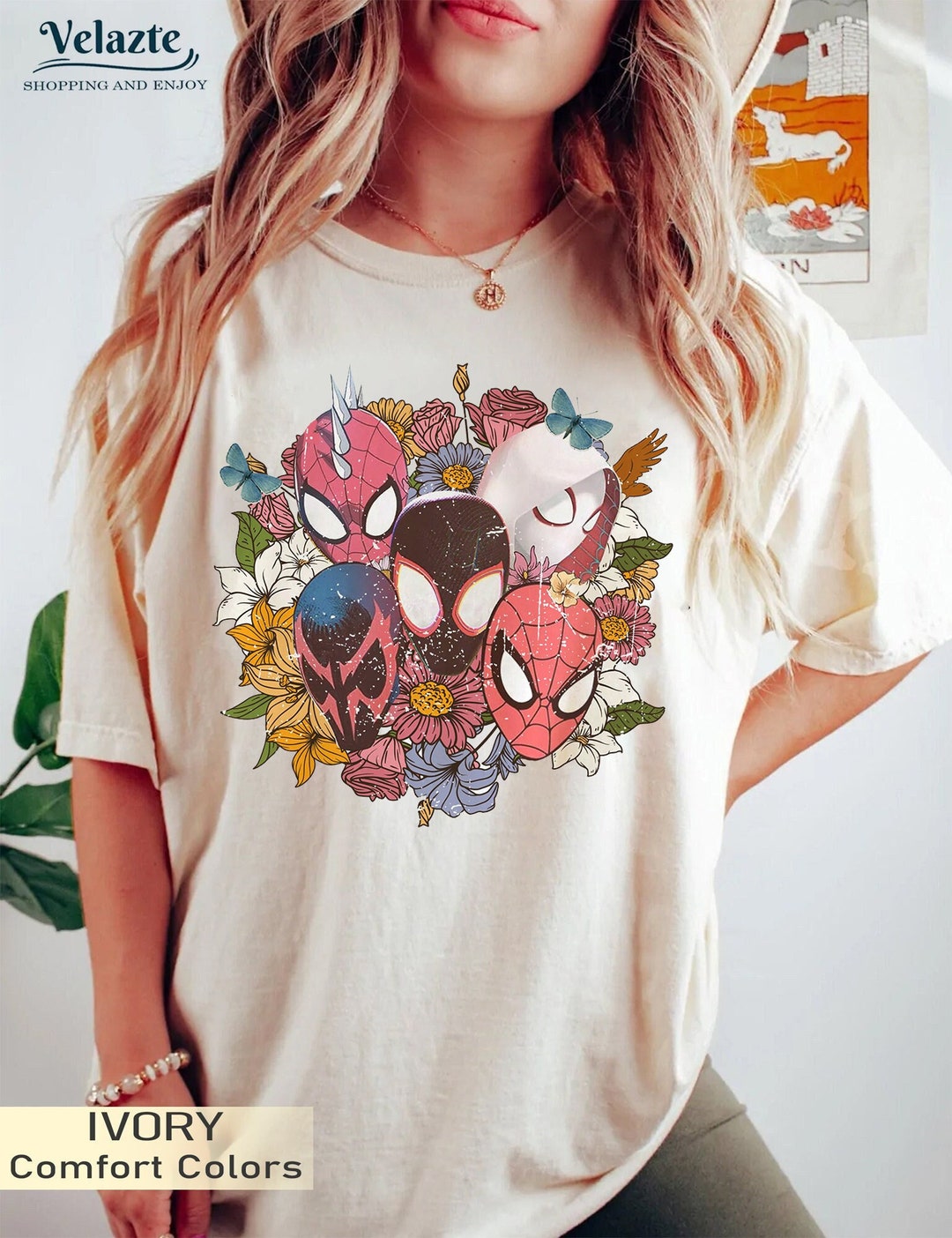 Floral Spider Man Shirt Spider Man Across the Spider Verse - Etsy