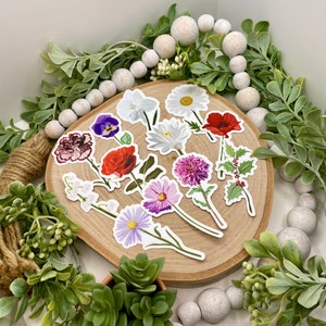 Birth Month Flower Stickers