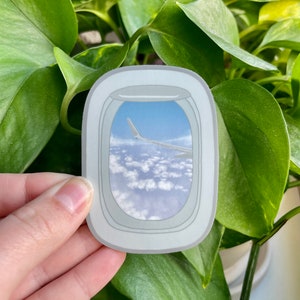 Airplane Window Vinyl Sticker/Magnet