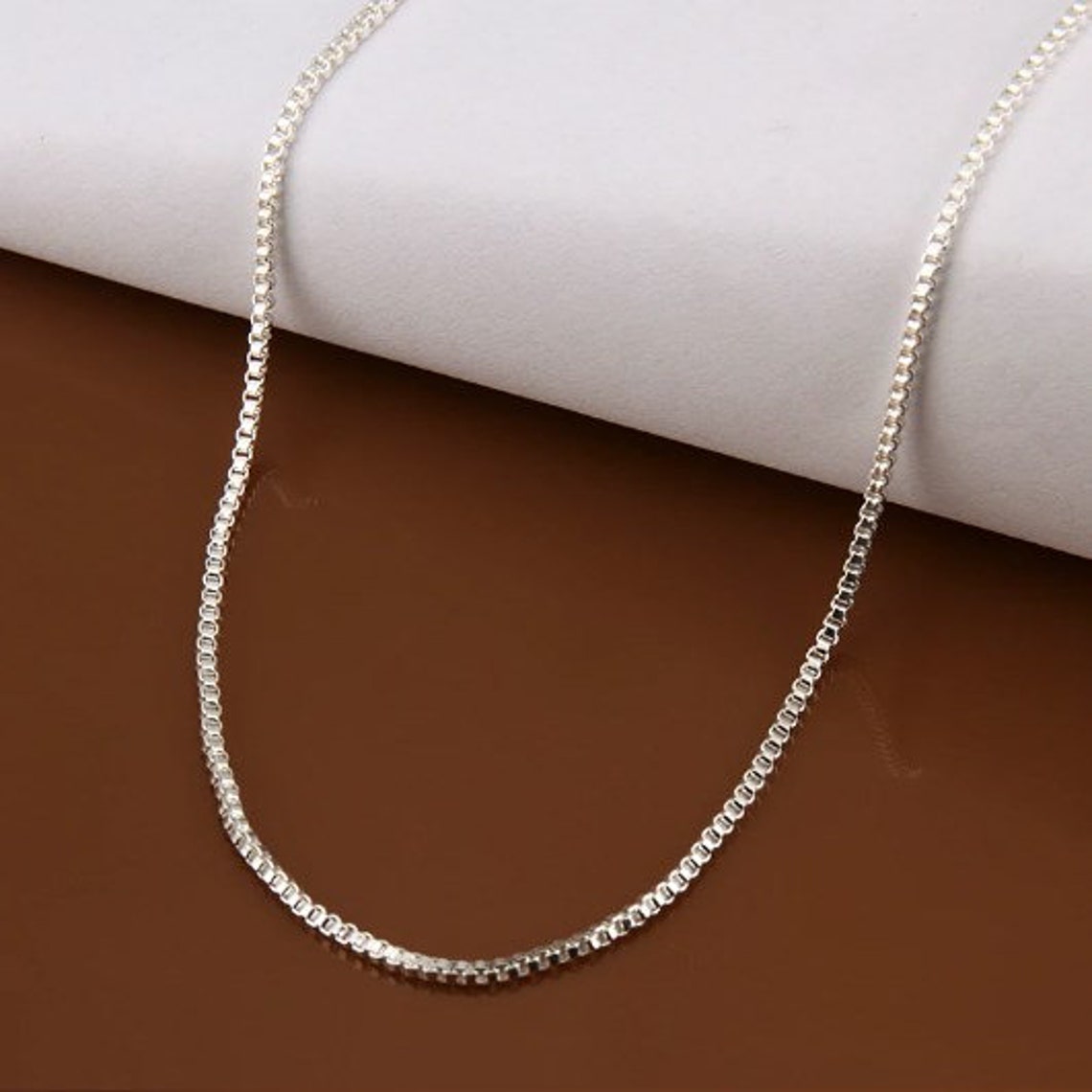Collana In Argento Sterling 925 A Scatola - Lunghezze Da 16 A 26 Pollici, Stampata "925 Italia"