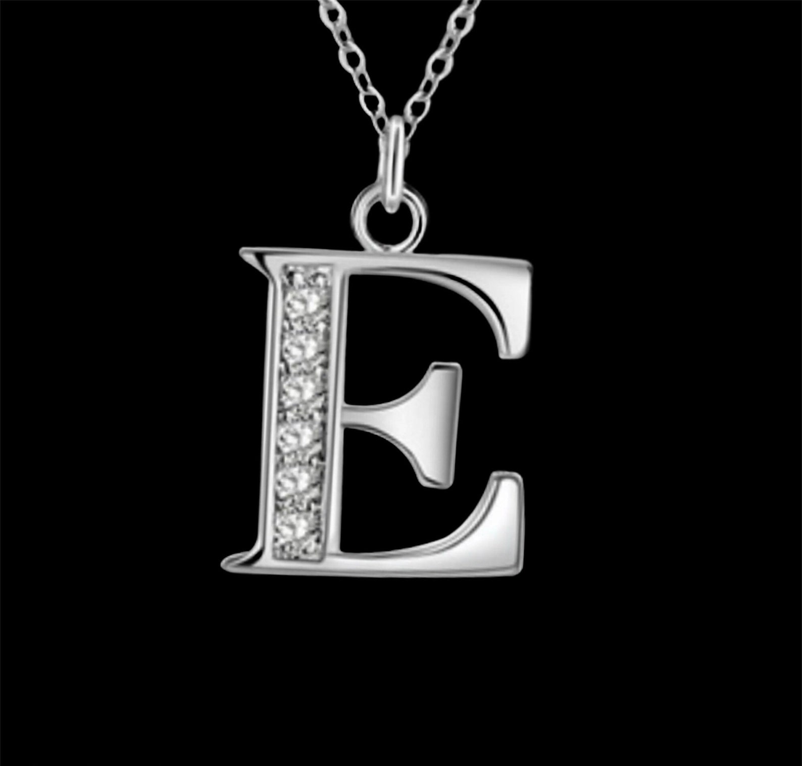 tiffany letter e necklace