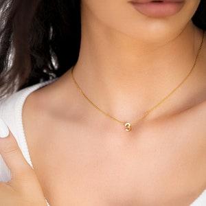 Dainty 2024 number necklace