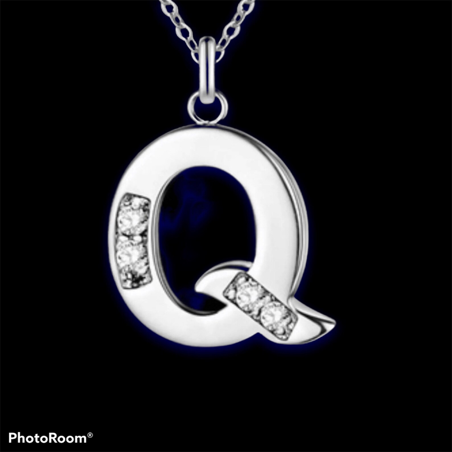 Letter Q Necklace/ Sterling Silver Initial Necklace/ Dainty Etsy UK
