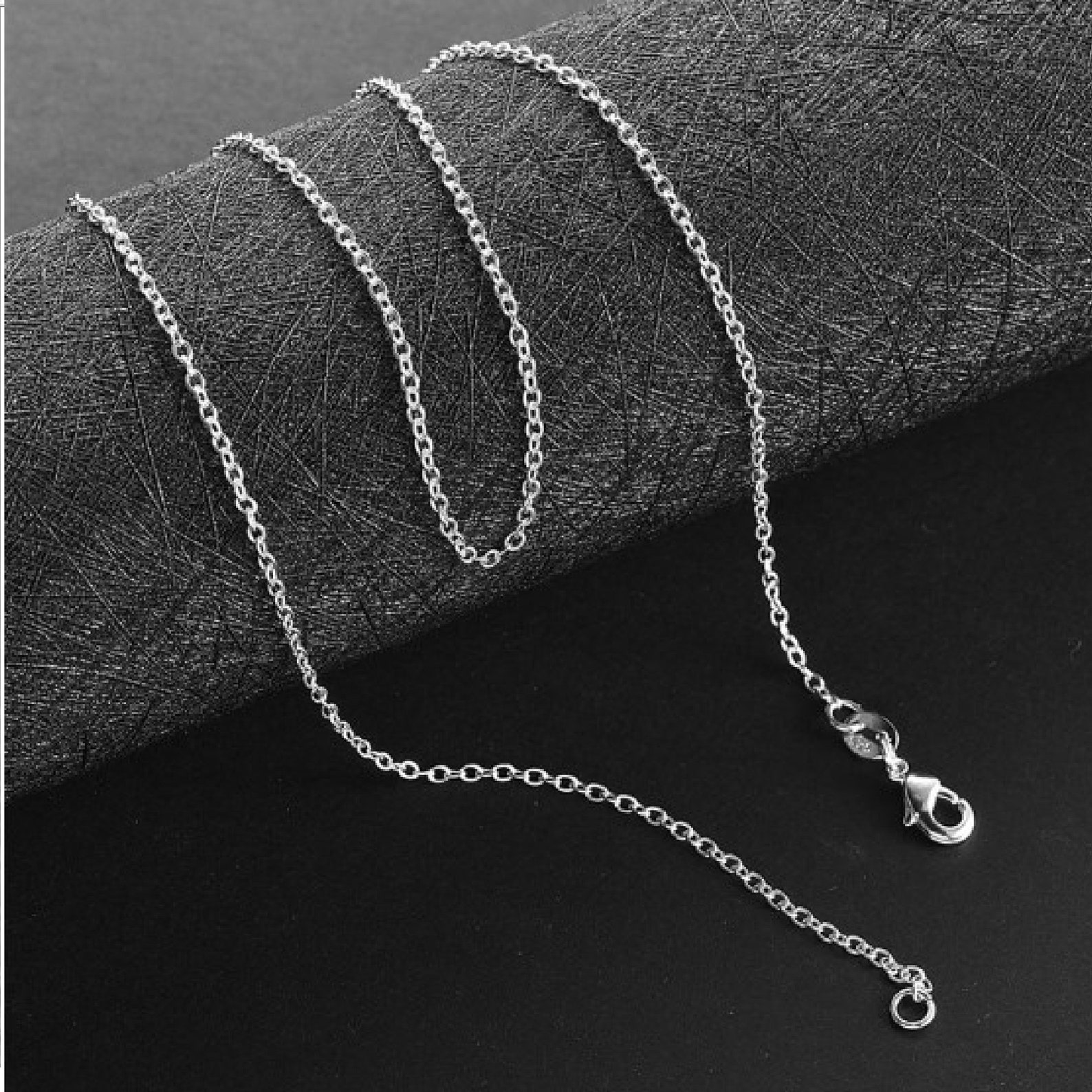 925 STERLING SLIVER Plated CHAIN Sterling Sliver Cable Chain - Etsy Canada