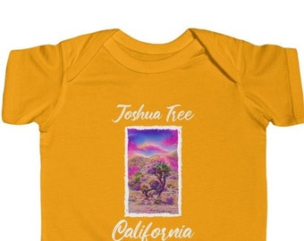 Joshua Tree California Baby Bodysuit, Desert Art Cotton Onesie