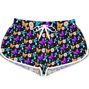 Magic Mushroom Rave Shorts, Trippy Rave outfit, Shroomy Psychedelic Art clothing, EDM Festival Clothes, Trending Booty Shorts