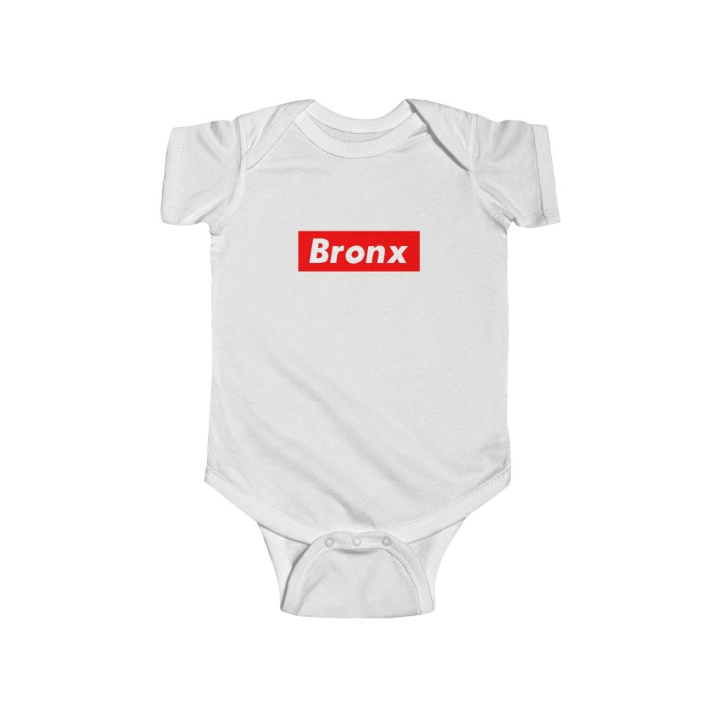 Bronx NYC Baby Romper, Cotton Infant Fine Jersey Bodysuit, Modern Typography