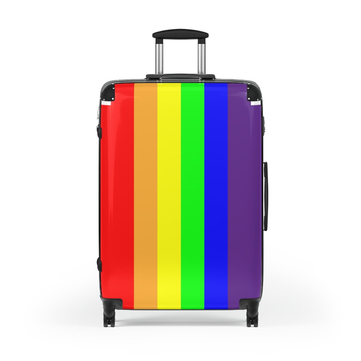Suitcase painted into national flag series - Bhutan Stock Photo