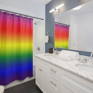 Gradient Rainbow LGBTQ+ Gay Pride Shower Curtain