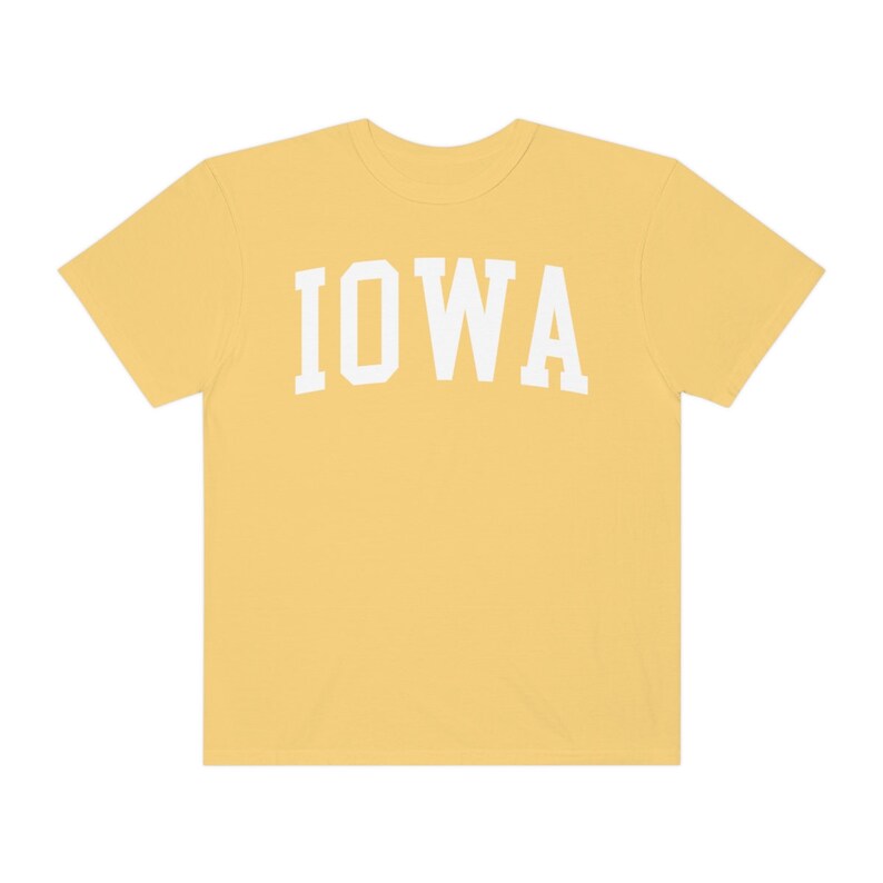 Iowa University Aesthetic T-shirt, Comfort Colors Premium Cotton T-shirt, College Gift image 7