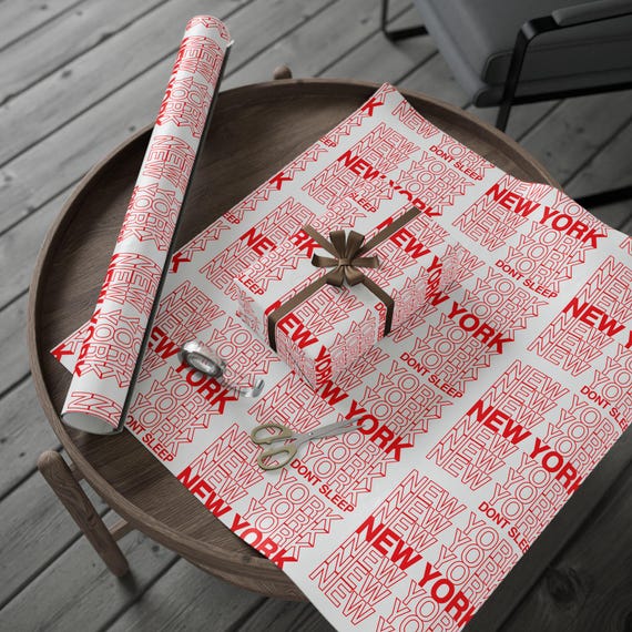 New York City Gift Wrapping Paper, Aesthetic Craft and Decor Paper, Party and gift accessories
