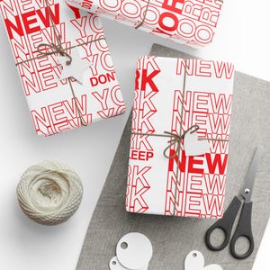 New York City Gift Wrapping Paper, Aesthetic Craft and Decor Paper, Party and gift accessories image 3